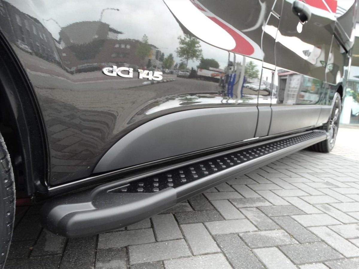 Treeplanken Mercedes Vito Aluminium & Zwart | Mercedes Vito 2003+ 2014+ | L3 Aluminium Zwart
