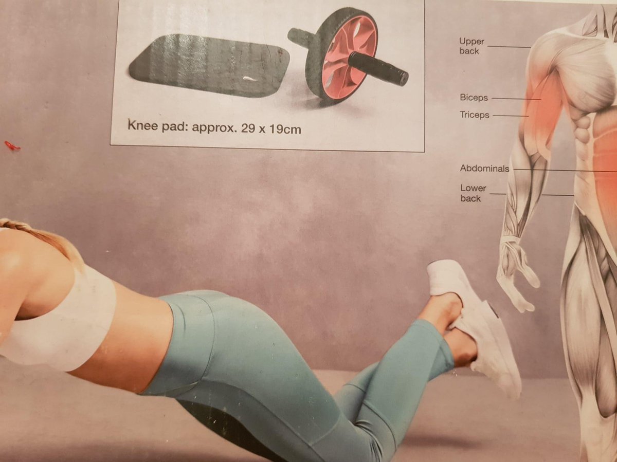 Abdominal trainer/ Buikspiertrainer set / 29x 19 cm/ roller diameter 18 cm