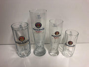 Paulaner bierglazen assorti set 4 stuks 25 tot 50cl bierglas bokaal en pullen