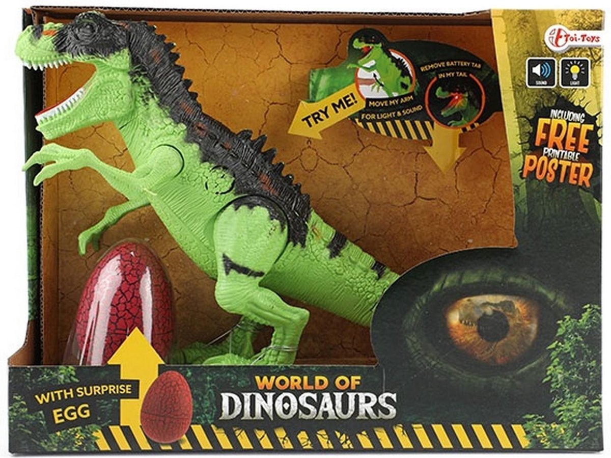 Toi Toys Dinosaurus met Geluid en Ei Groen