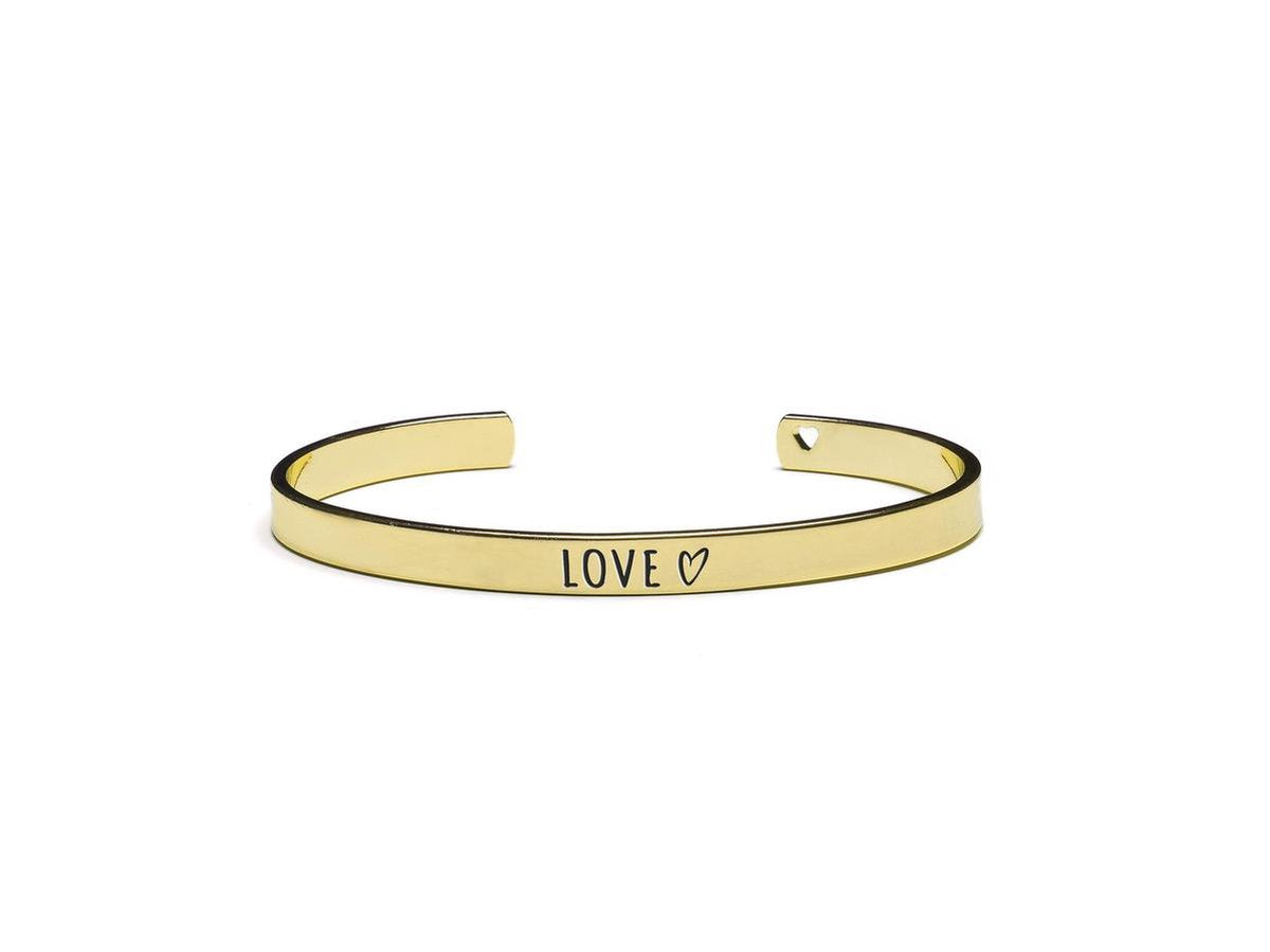 Armband Proud Mama Love Goud