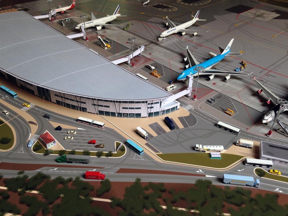 1:500 SXM (St. Maarten) Diorama Airport XXL Action Kit (complete set)! ‘look-a-like’ - 13% discount!