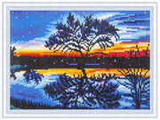 Ren4Shop© Diamond painting volwassenen 40 x 30cm Landschap - uitzicht - zee - complete set - Ronde steentjes