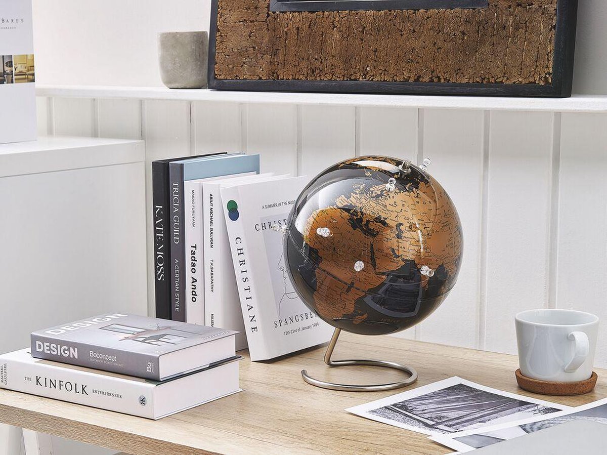 Beliani CARTIER - Globe - zwart - synthetisch materiaal