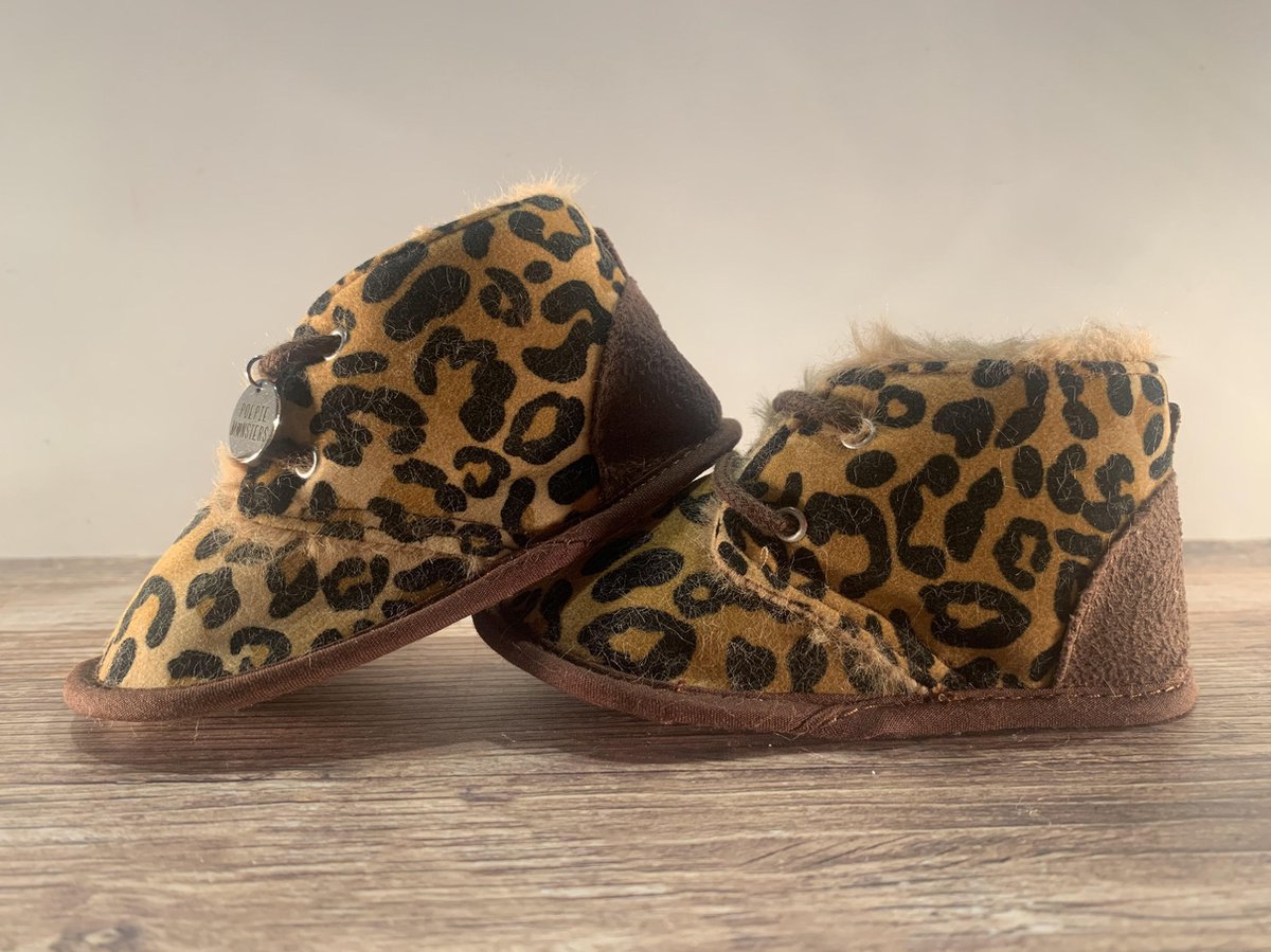 Babyschoentjes - Tijgerprint - Antislip - 7-12 maanden - Baby