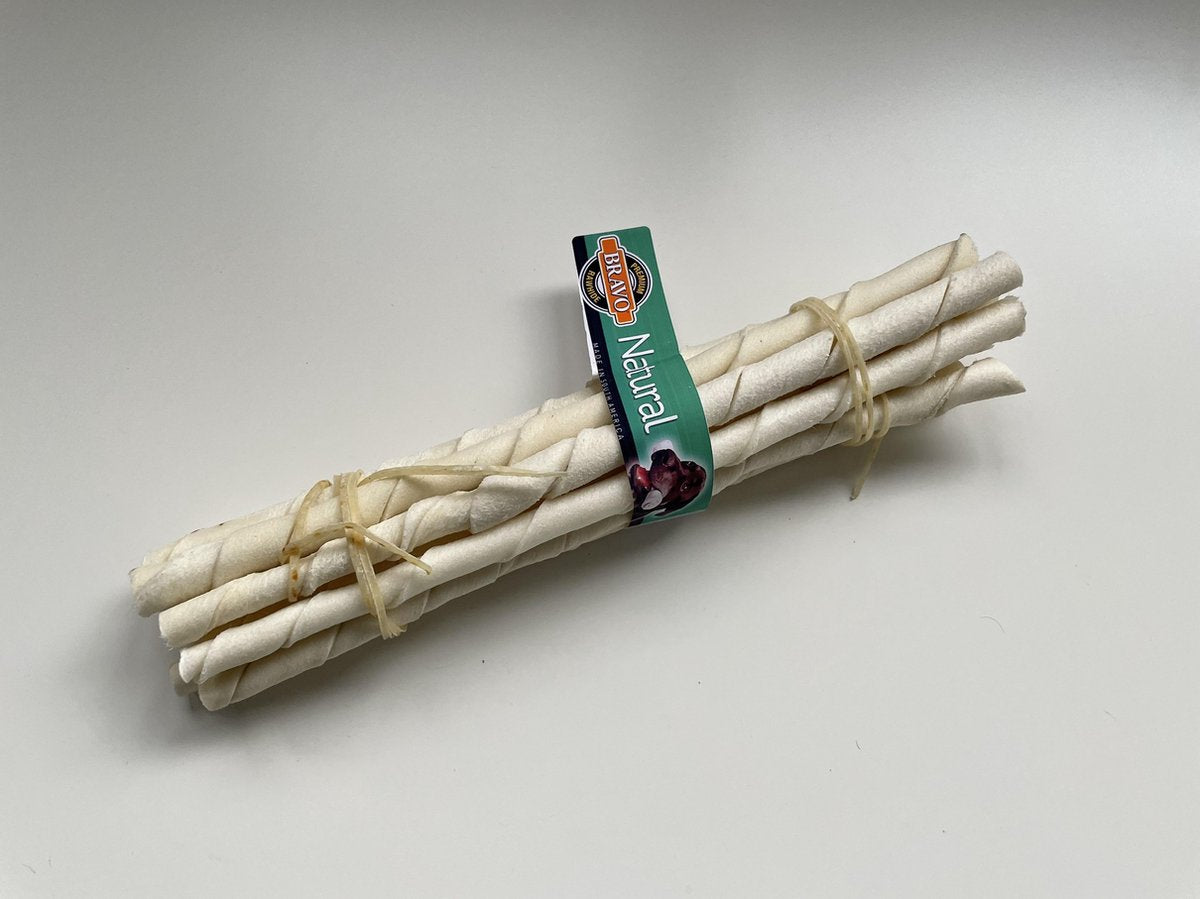 Bravo Rawhide Twisted stick 25 cm 10 st.
