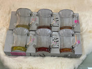 coral gekleurde theeglazen (6stuks)