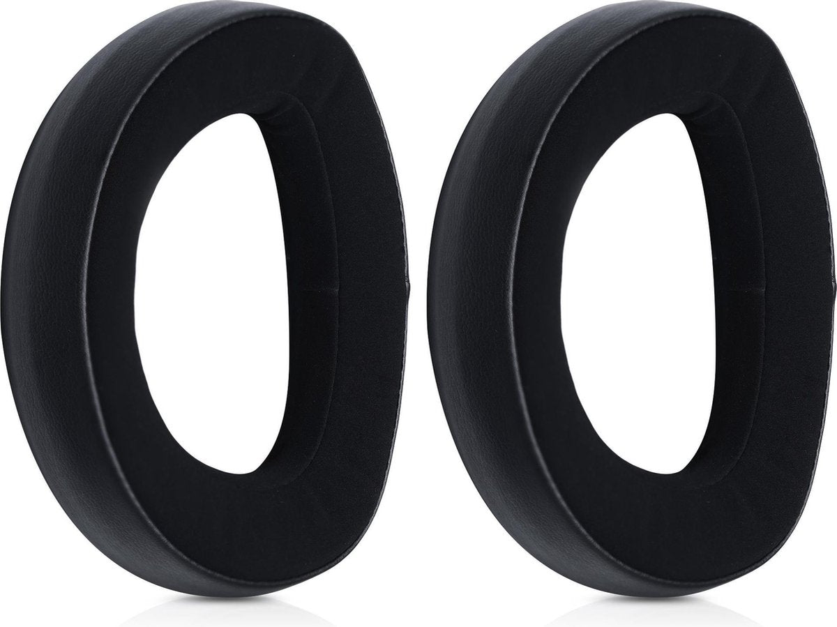 kwmobile 2x oorkussens voor Sennheiser HD820 koptelefoons - imitatieleer - voor over-ear-koptelefoon - zwart