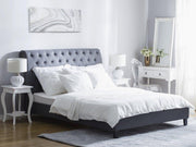 Beliani REIMS - Tweepersoonsbed - grijs - polyester