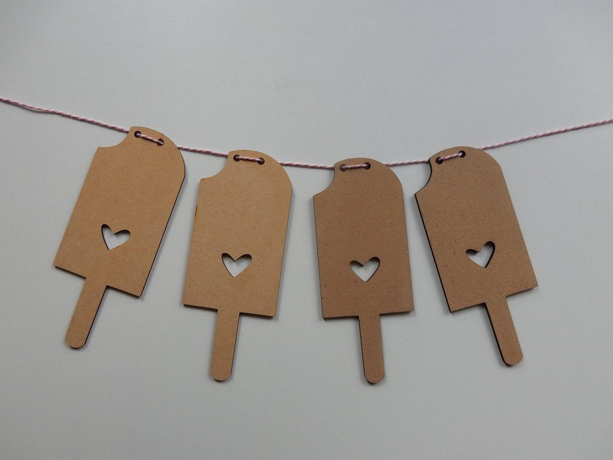 Houten slinger ijsjes