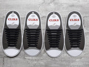 2 stuks CLIKS elastische veters zwart - kids - volwassenen