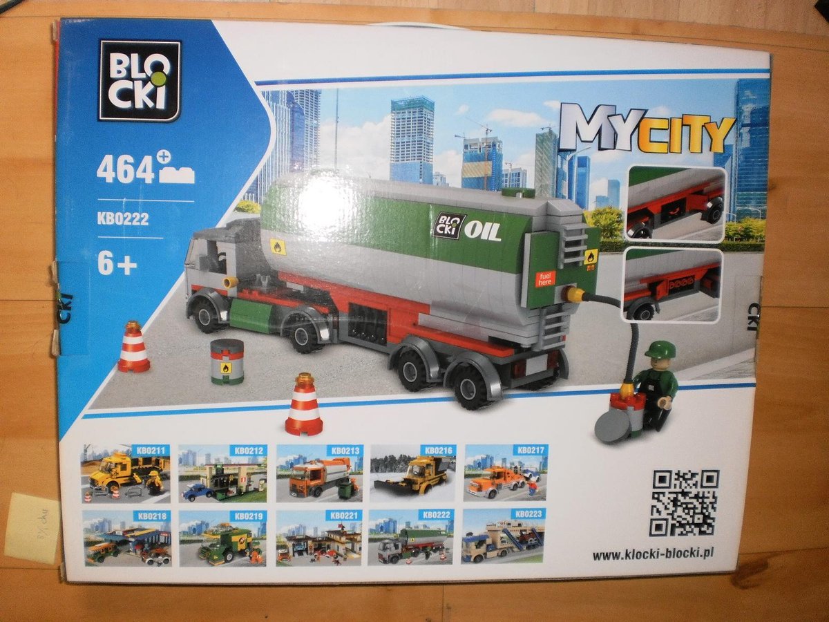 Blocki Bouwstenen Tankwagen met figuurtje