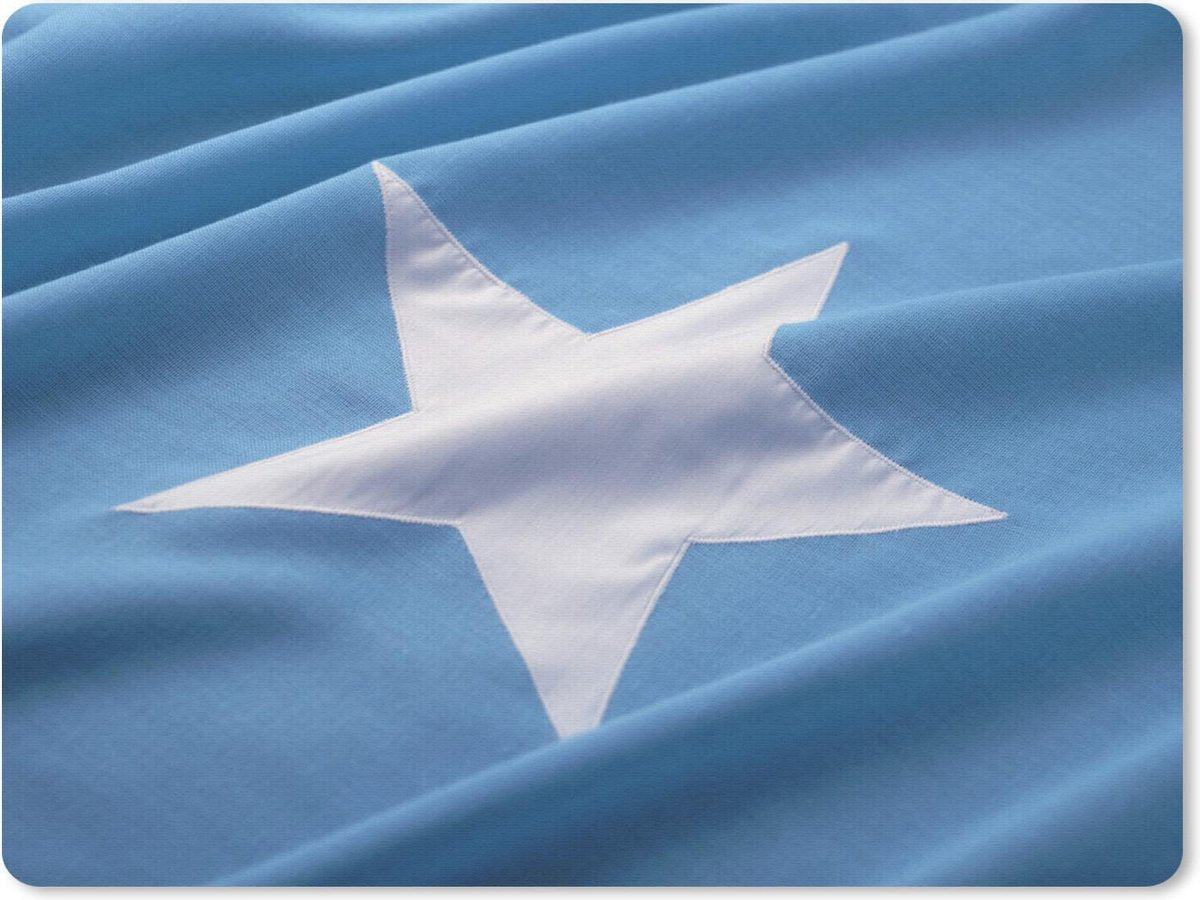 Muismat - Mousepad - Close-up van de vlag van Somalië - 40x30 cm