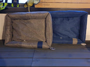 RelaxPets - Hondenmand - Dierenbed - Kleine honden - Stoer Uiterlijk - Mand - Kussen - Waterafstotend - Blauw  - 55x41x10cm