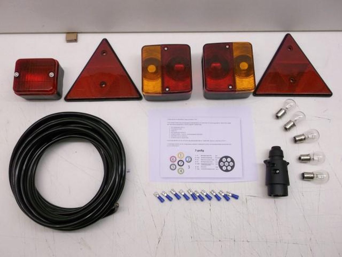complete 23-delige aansluitset verlichting t.b.v. aanhanger / aanhangwagen