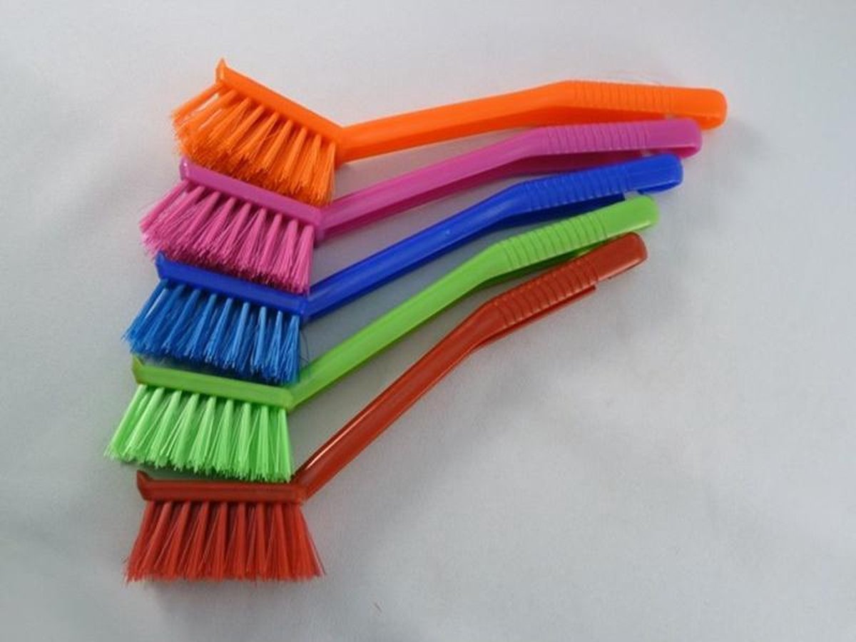 Afwasborstel plastic23cm assorti kleuren