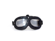 CRG zwarte motorbril - Zilver Reflectie glas