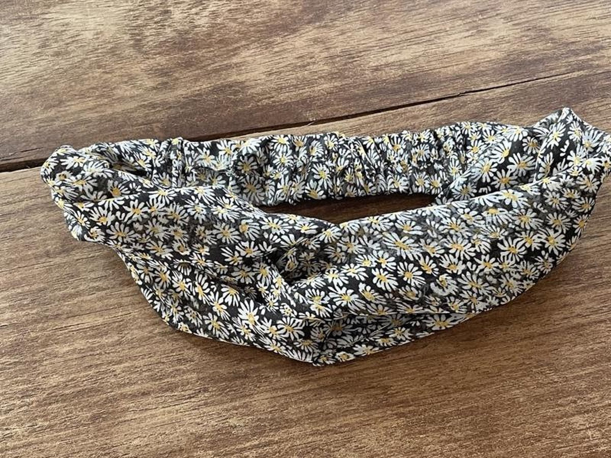 Sarlini Fashion Elastische haarband Bow | Flowers Geel