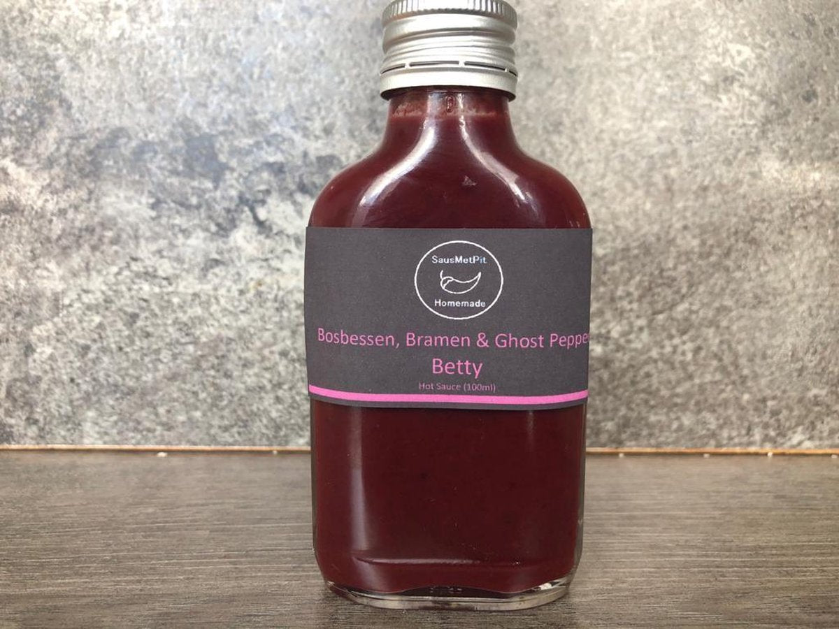 Blueberry Hot Sauce met Ghost Pepper (1 miljoen Scoville) | Kleinschalig & Handgemaakt