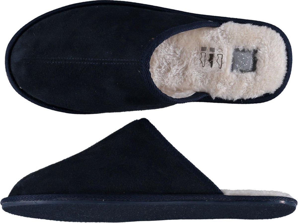 Pantoffels heren - Sloffen - Pantoffels - Sloffen heren - Instap sloffen - Donkerblauw - Maat 41/42