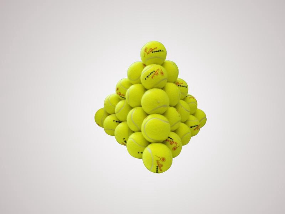 Racketclub Coach2 - perfecte training / ballenmachine tennisballen (120 stuks met gratis ballentas)