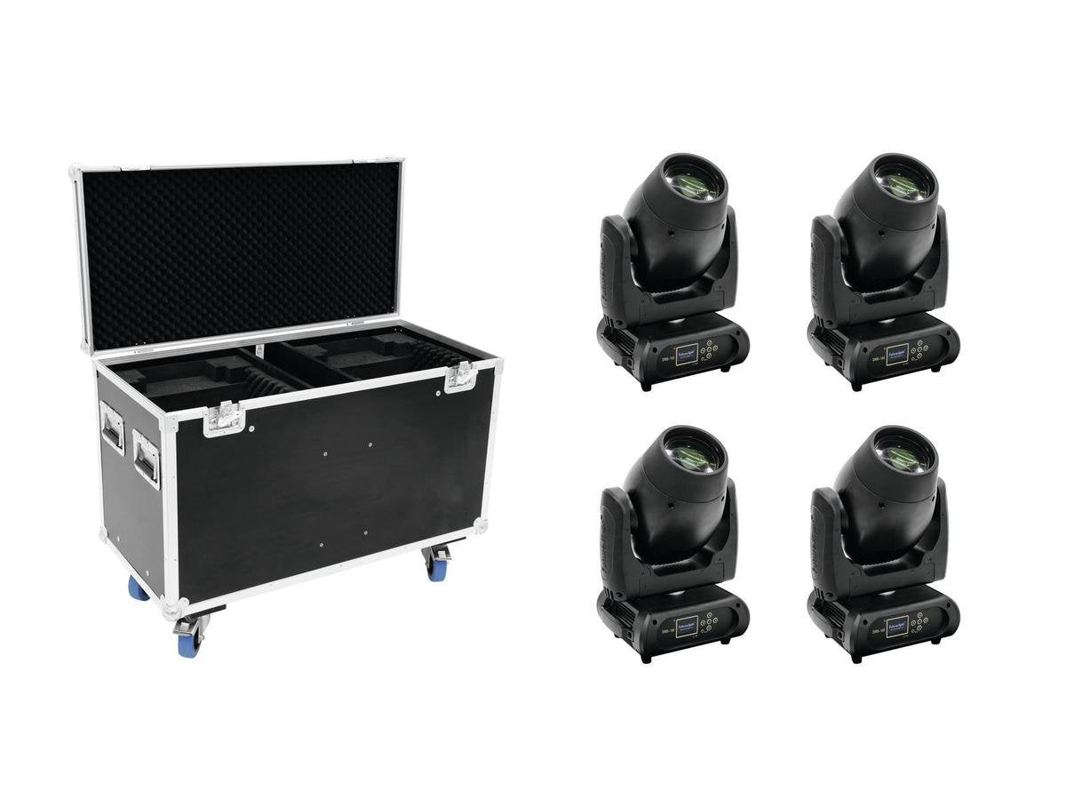FUTURELIGHT Set 4x DMB-160 LED Moving-Head + Case