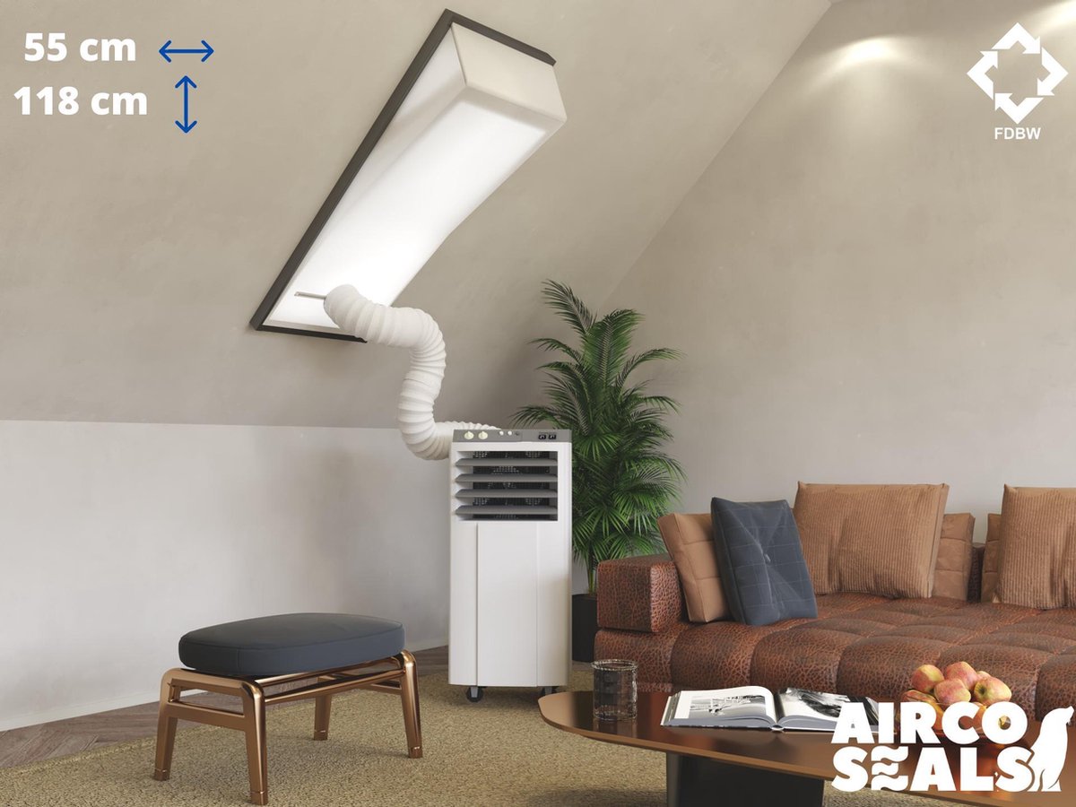 FDBW CK06 - Airco Raamafdichtingskit - 55 x 118 cm - Geschikt voor Velux Tuimelvenster Dakraam