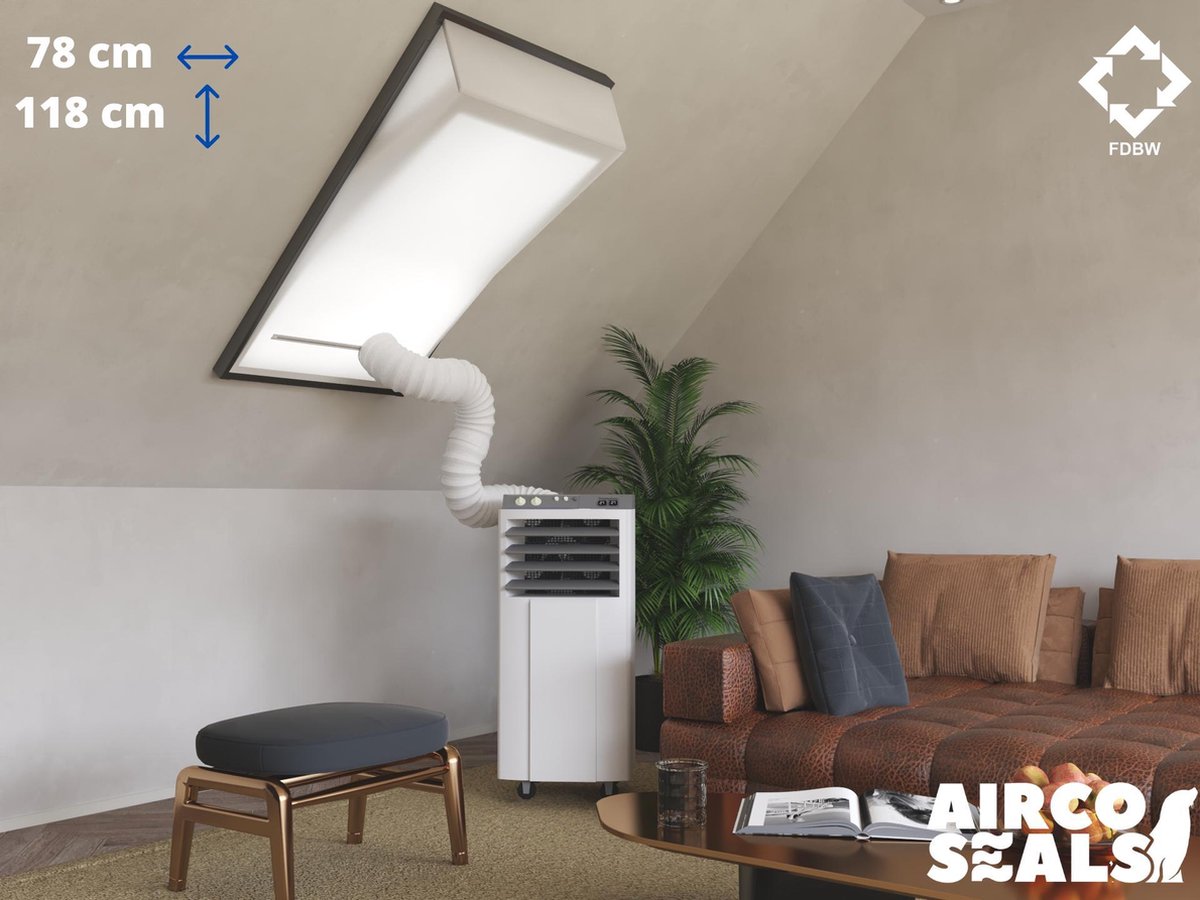 FDBW MK06 - Airco Raamafdichtingskit - 78 x 118 cm - Geschikt voor Velux Tuimelvenster Dakraam