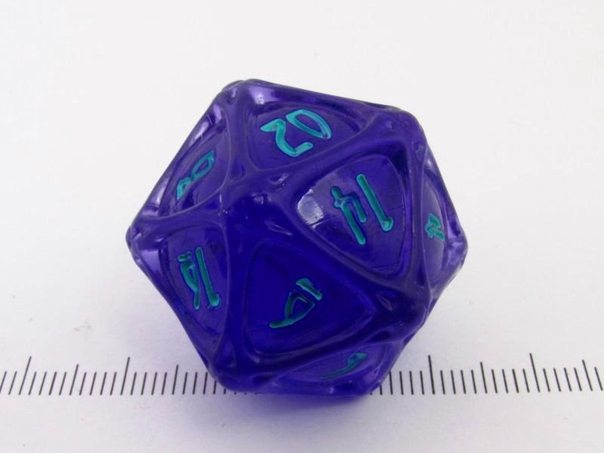 PolyHero D20 Orb - Violet Storm with Lightning