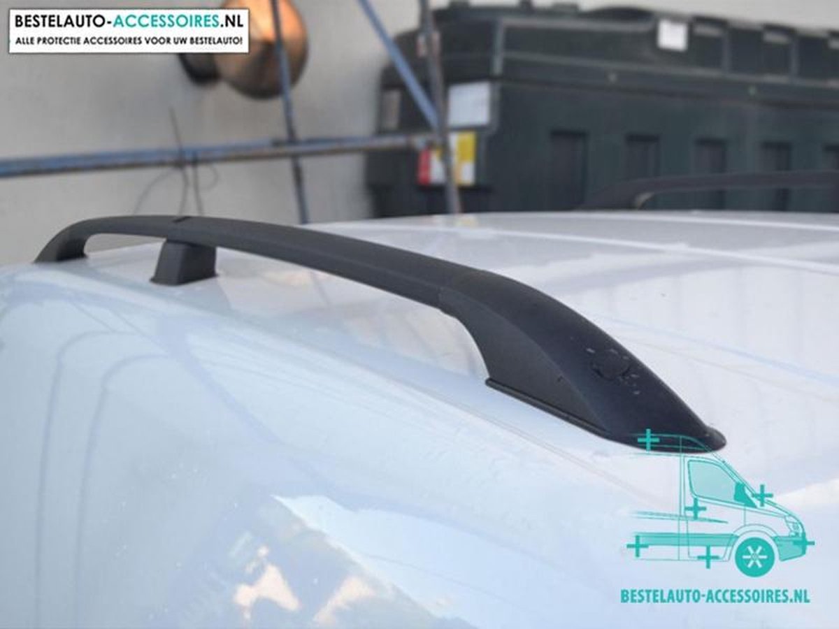 Roofrails Aluminium en Zwart 2016+ | Citroen Jumpy | Opel Vivaro | Peugeot Expert | Toyota Pro Ace Deuren | L3 Aluminium Zwart