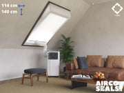 FDBW SK10 - Airco Raamafdichtingskit - 114 x 160 cm - Geschikt voor Velux Tuimelvenster Dakraam