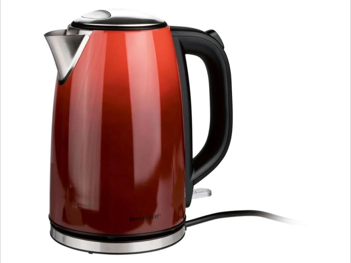 SILVERCREST® Waterkoker Rood  - 3100W - 1.7 L  RVS - Schakelt automatisch uit