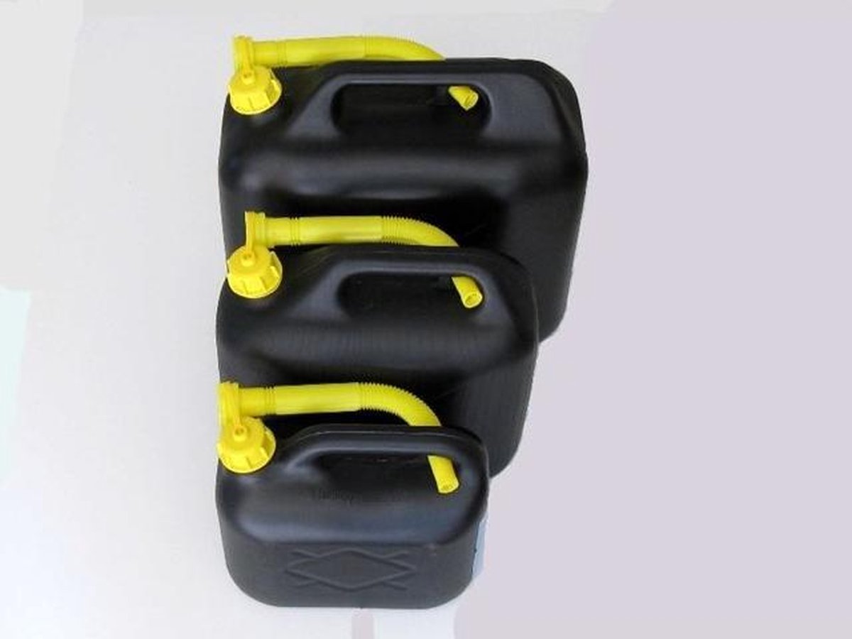 Jerrycan 10 ltr zwart benzinebestendig
