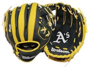 Wilson WTA02RB16 Jeugd Honkbalhanschoen 10 Inch MLB Team Athletics - Linkshandig vangen