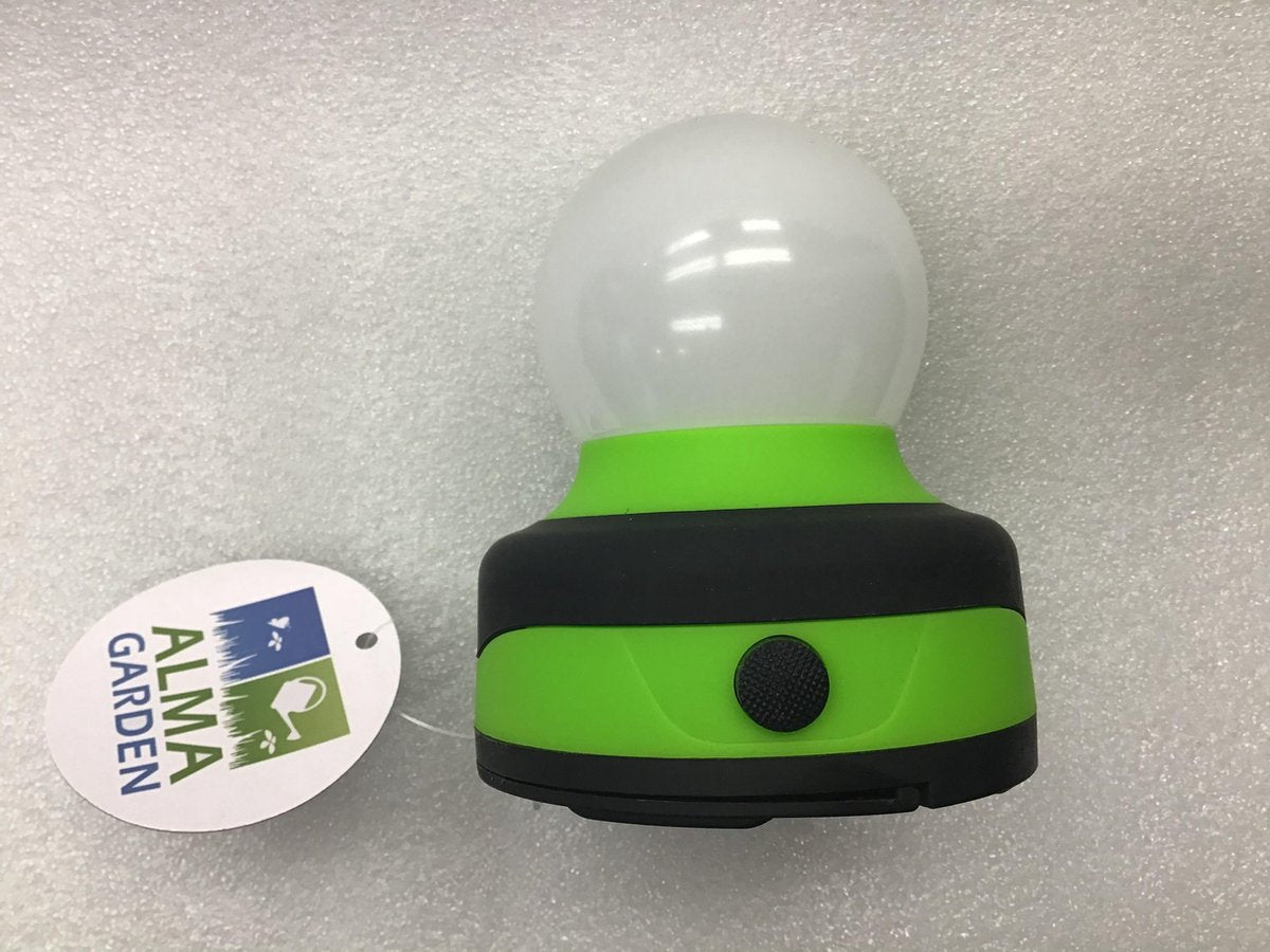 Campinglamp - Werkplaatslamp Met Haak en Magneet - LED - Camping Light - High Quality - De Armatuur is Groen - Alma Garden