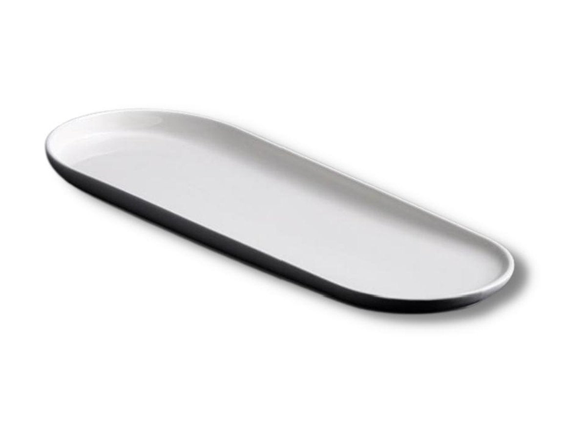 ACR Bianco Perla - Serviesgoed - Serveerschaal - Porcelain - 39 cm - 4 Stuks - Wit - Ovaal