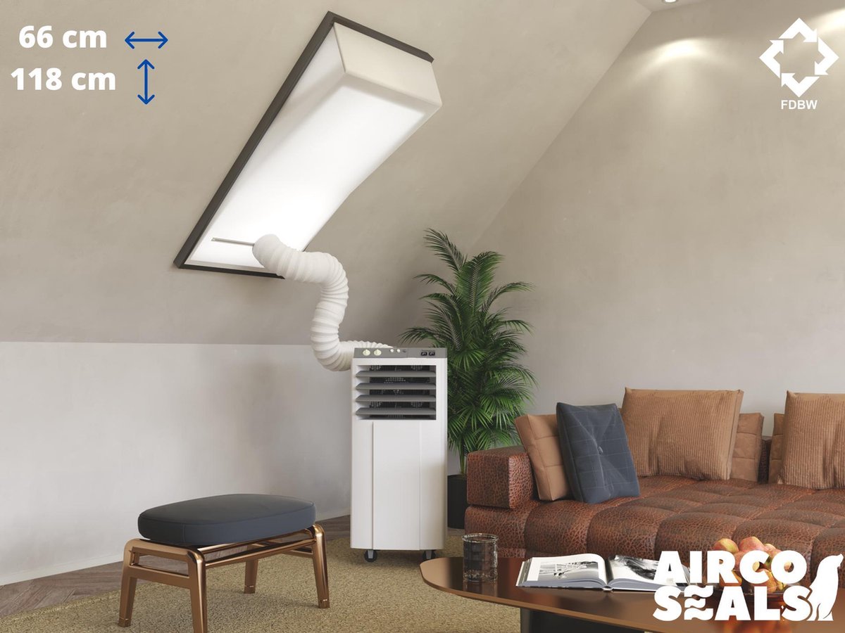 FDBW FK06 - Airco Raamafdichtingskit - 66 x 118 cm - Geschikt voor Velux Tuimelvenster Dakraam