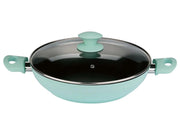 Ernesto Aluminium serveerpan Ø28 cm  - Grote hapjespan met innovatieve ILAG® Ultimate HL anti-aanbaklaag met keramisch versterkte coating - Blauw