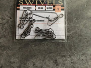 Spro - black hook snap - swivels - 10 stuks - 35 kg - maat 1