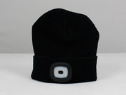 Warme Muts met LED verlichting Unisex - Zwart - One Size
