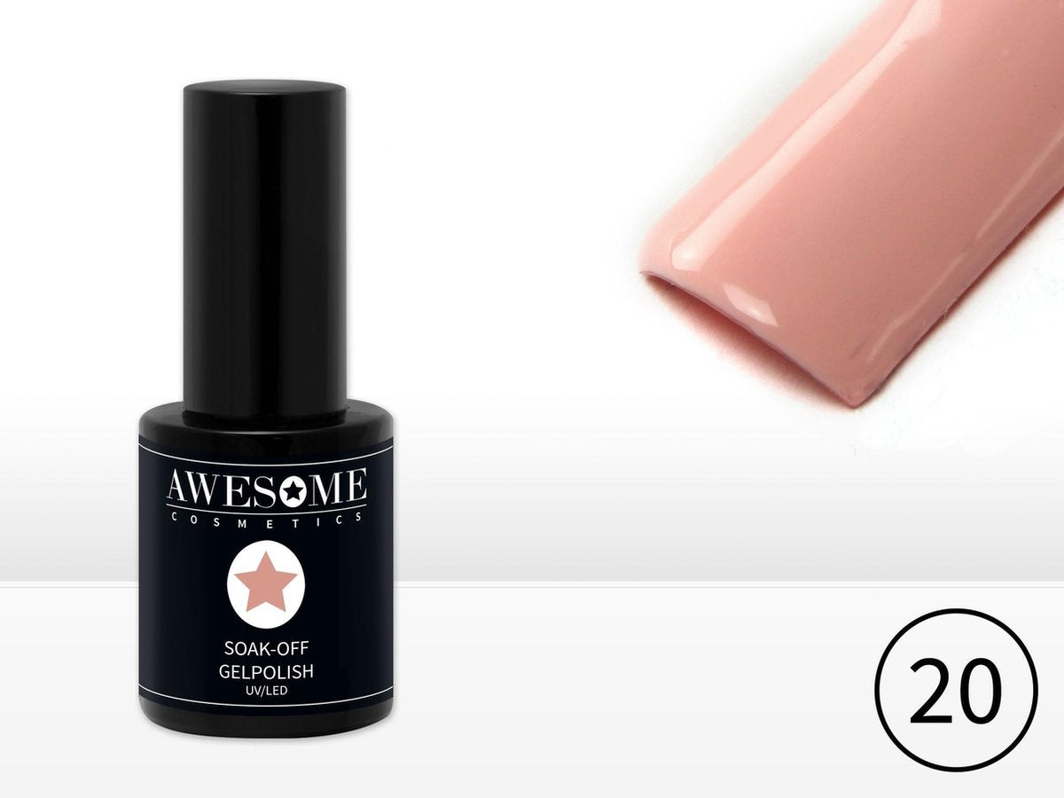 Awesome #20 Roze Licht Gelpolish - Gellak - Gel nagellak - UV & LED
