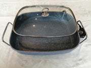 Seranova Multifunctionele Elektrische pan met deksel - Graniet - 1500 Watt ( 30 op 40 cm )
