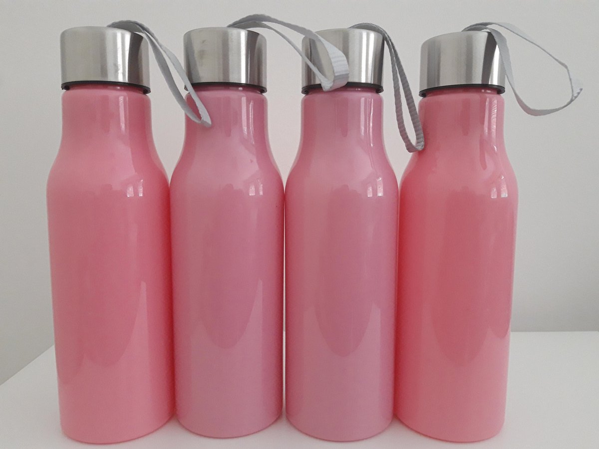 Drinkfles waterfles - RVS dop - 500 ml - 4 stuks