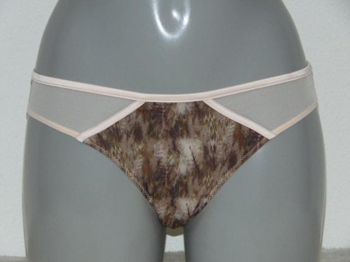 LingaDore Wild Romance Bruin/Roze - Slip Maat: XXL