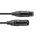 PSSO DMX-kabel XLR 3-pins 3 m zwart Neutrik zwarte connectoren