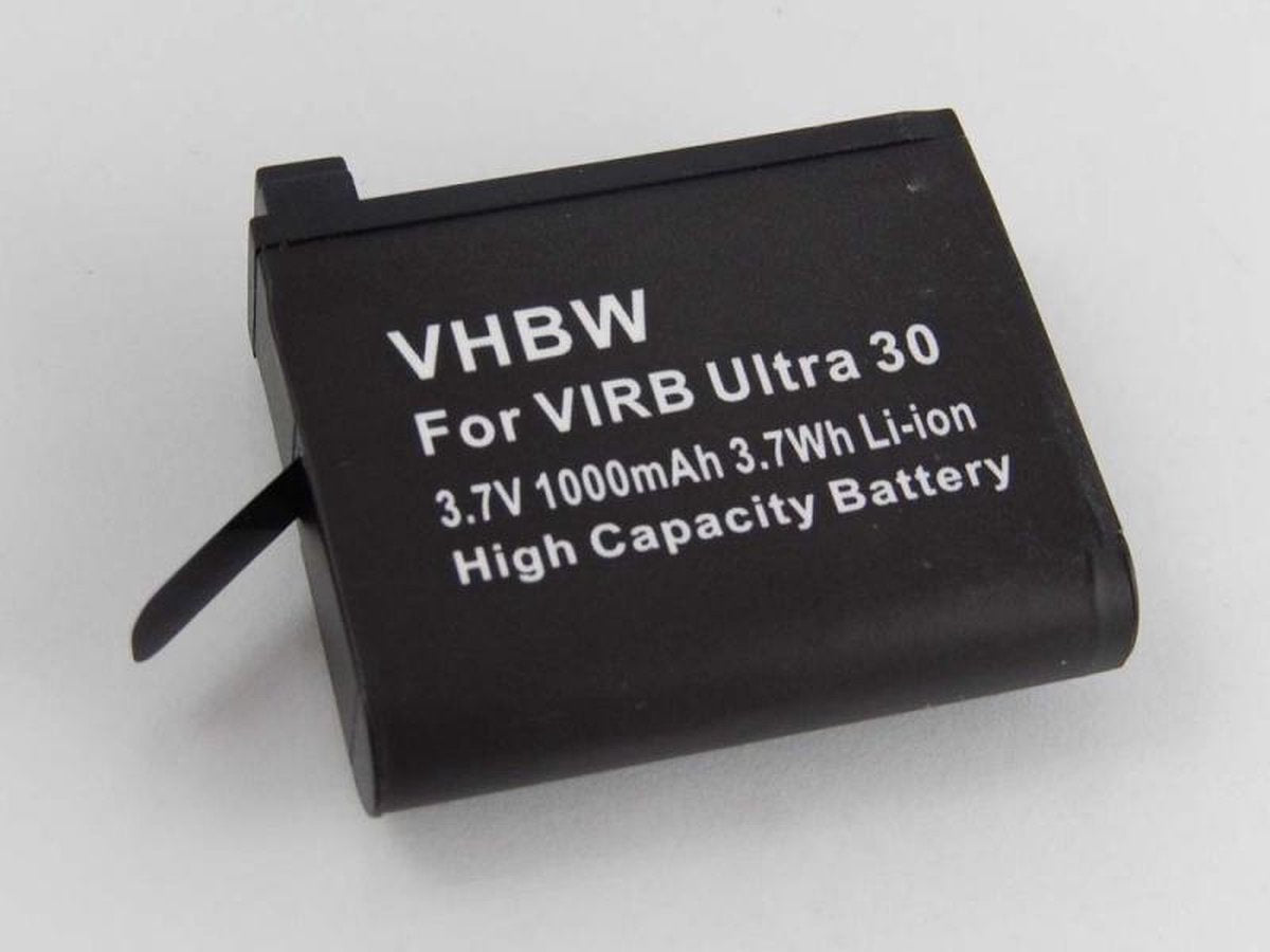 VHBW Camera accu compatibel met Garmin VIRB Ultra en VIRB Ultra 30 / 1000 mAh
