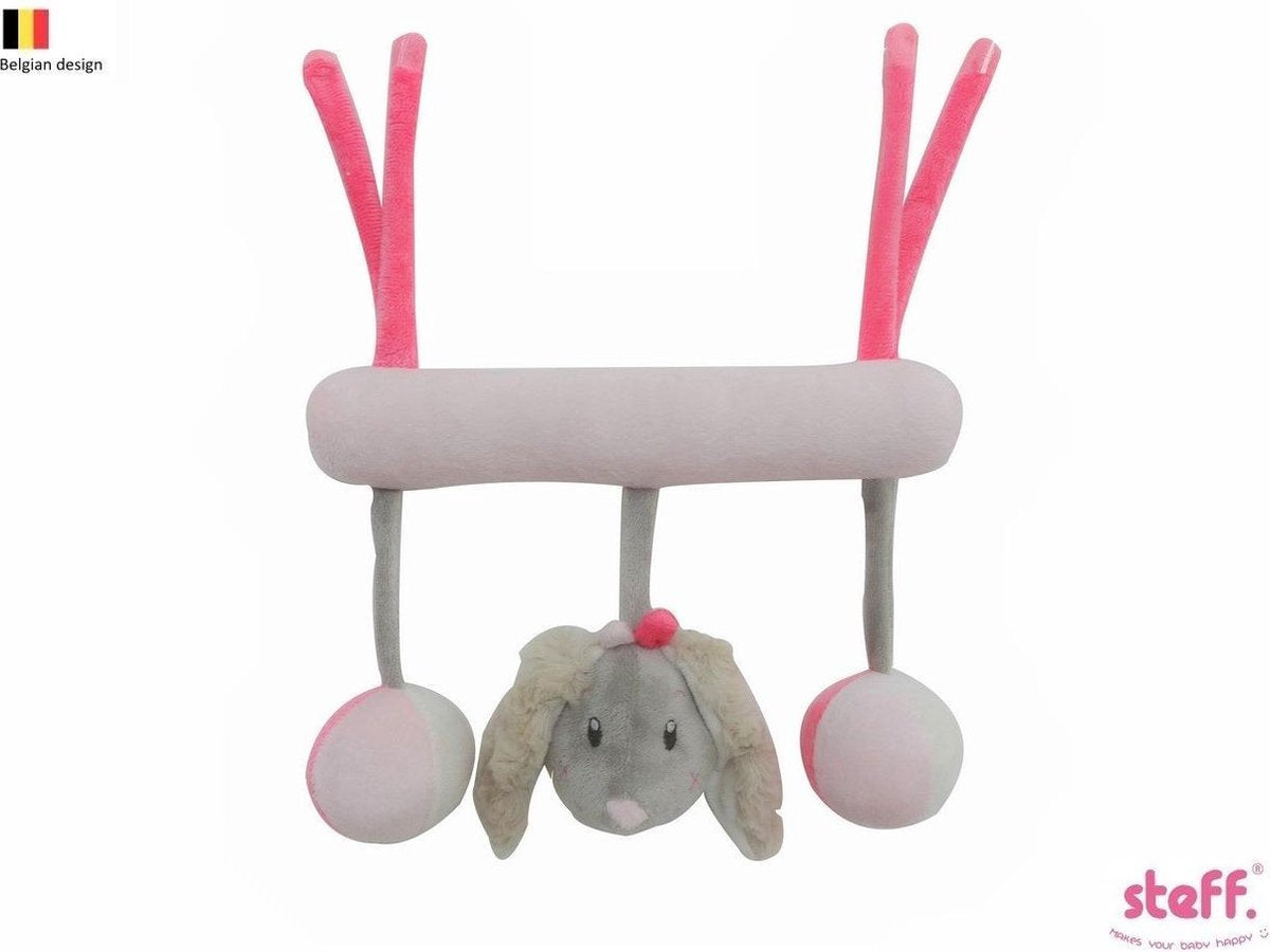 Steff konijntje "Rabbit" activiteitenspeeltje roze