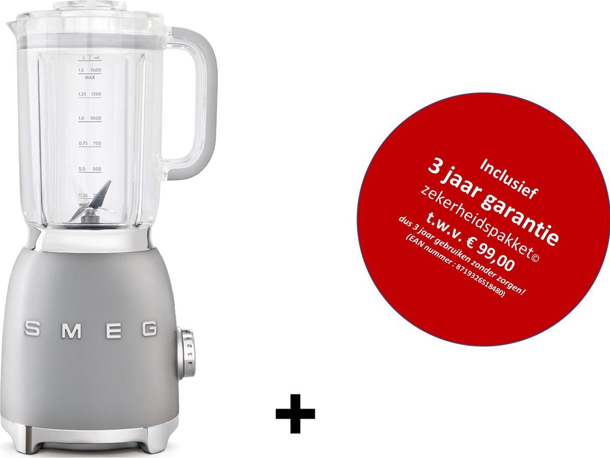 Smeg BLF01SVEU MkIII - Blender - Zilvergrijs