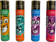 Clipper Aansteker - Splash Faces - 4 stuks