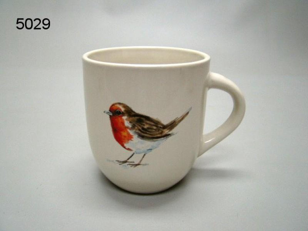 Kleine mok met afbeelding vogel roodborstje